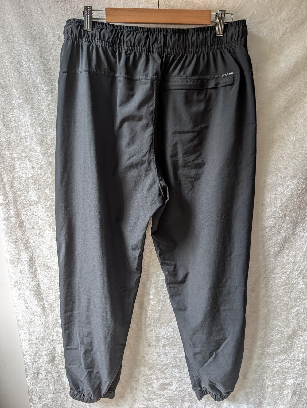 Prana Polyester Spandex Jogger Large Drawstring Cinch Ankle